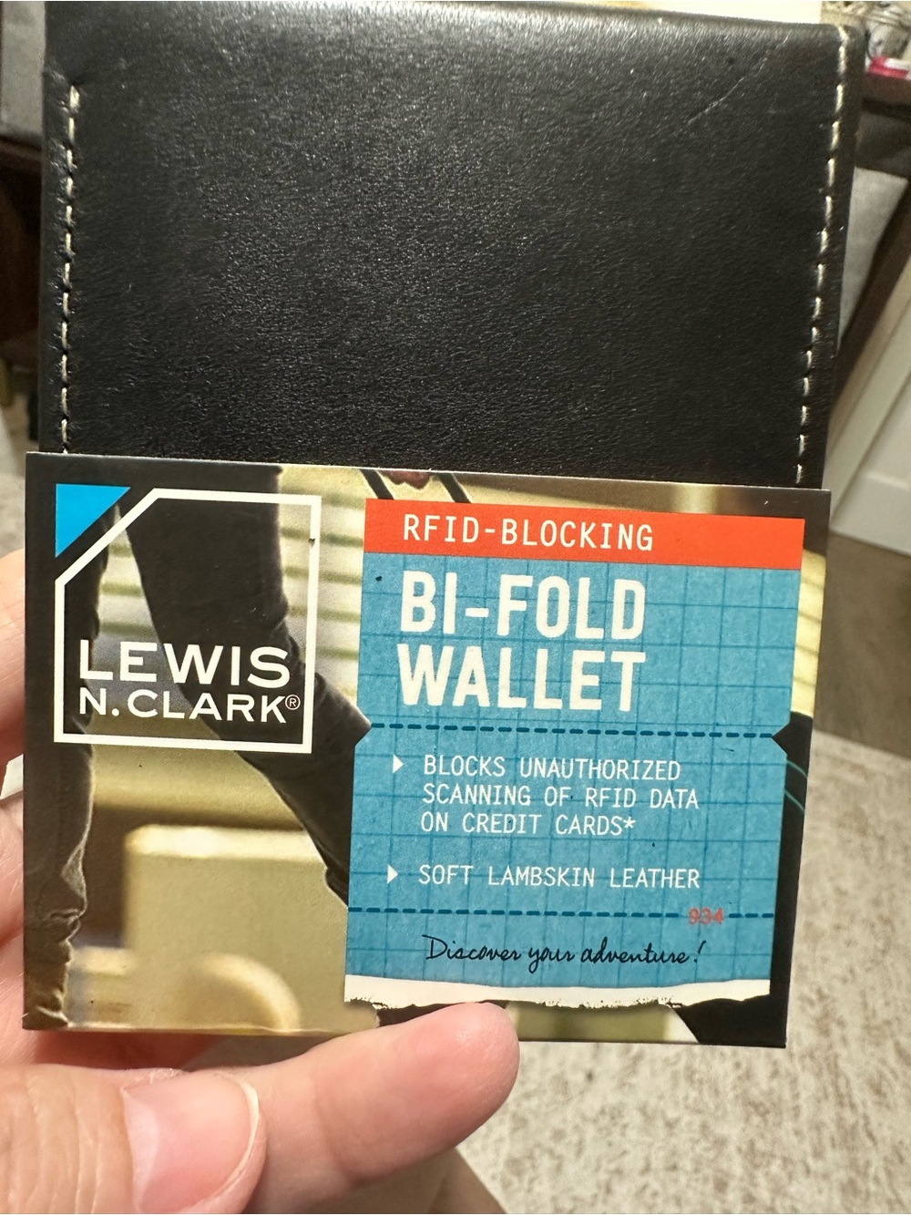 Black RFID-Blocking Bi-Fold Wallet - Lambskin Leather